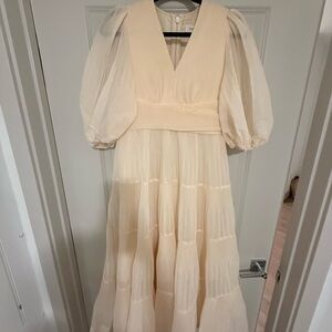 Zimmermann Cream Long Sleeve Dress
